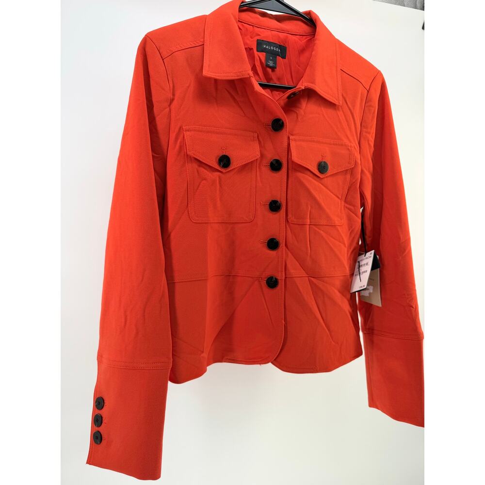 Halogen Button Front Orange Jacket - Picture 7 of 11